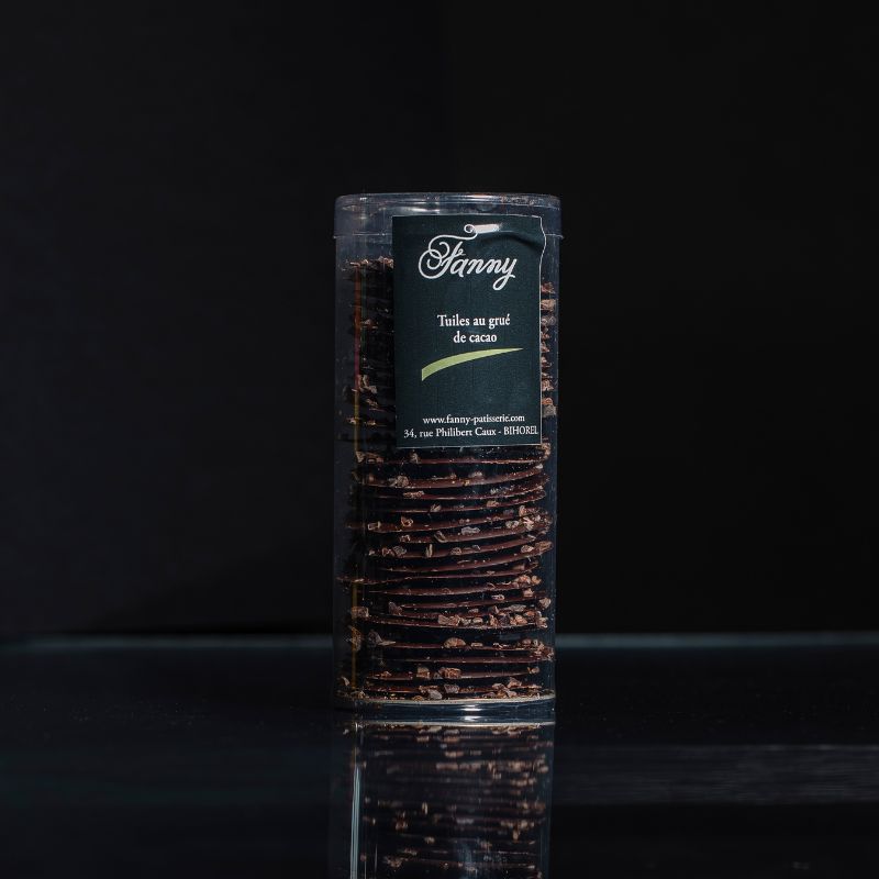 photo du produit Tuiles aux grués de Cacao grand tube Noir