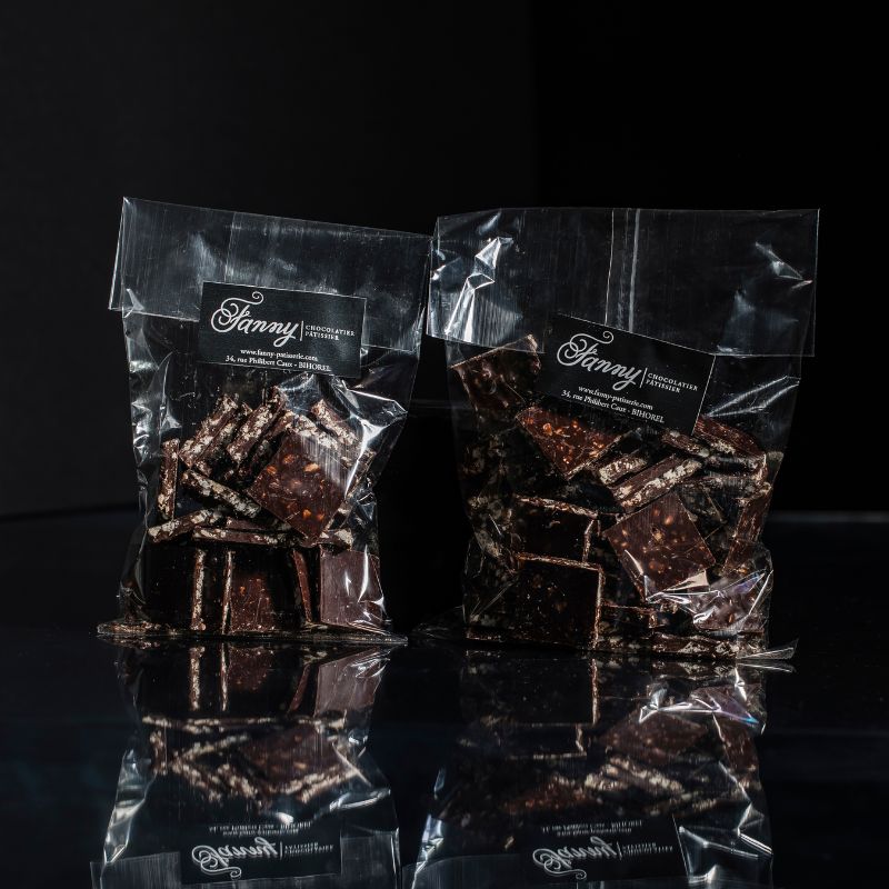photo du produit Mini Tablettes Chocolat Amandes Noir 100g