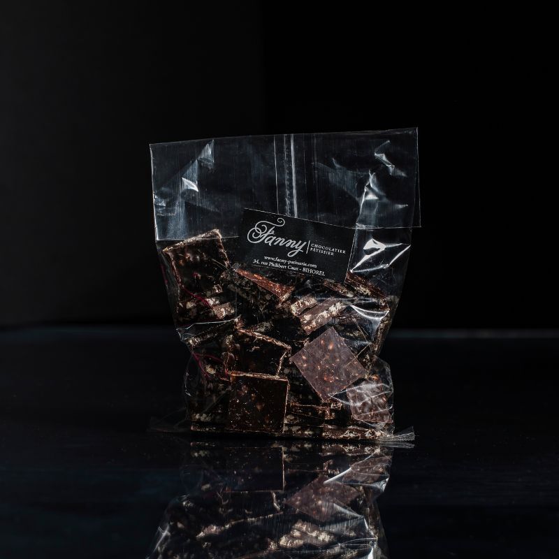 photo du produit Mini Tablettes Chocolat Amandes Noir 200g